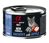 ALIMENTO HÚMIDO DE ANCHOVAS COM MAÇÃ PARA GATOS