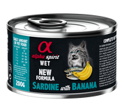 ALIMENTO HÚMIDO DE SARDINHA COM BANANA PARA GATOS