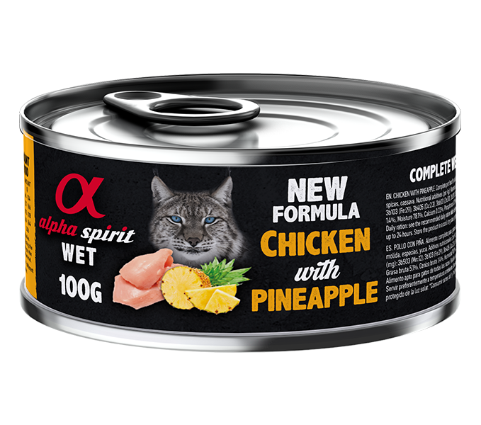 ALIMENTO HÚMIDO DE FRANGO COM ANANÁS PARA GATOS