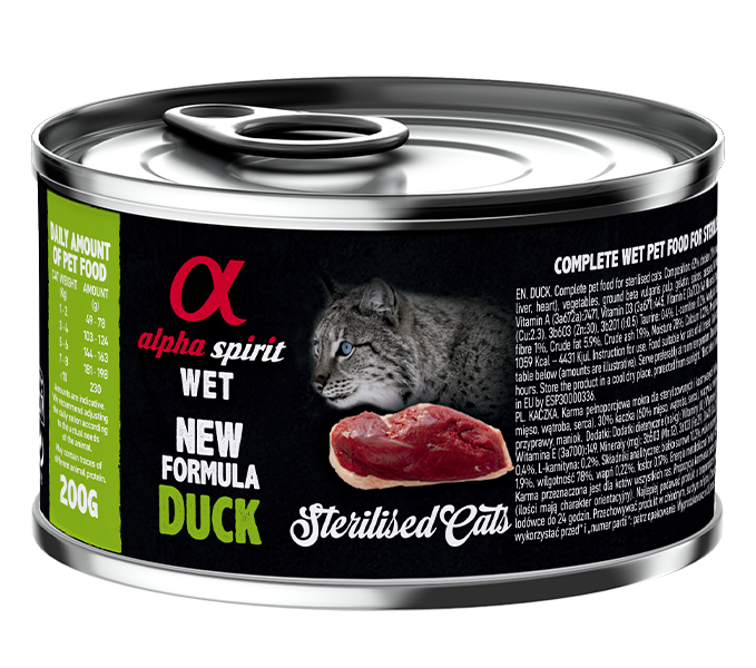 Paté de Pato para Gatos Esterilizados