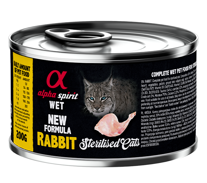 Paté de Conejo para Gatos Esterilizados