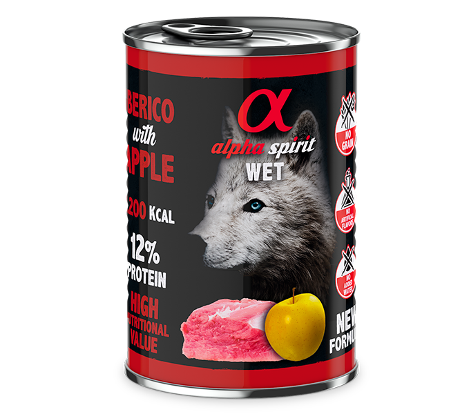 ALIMENTO HÚMEDO DE CERDO CON MANZANA (400gr)