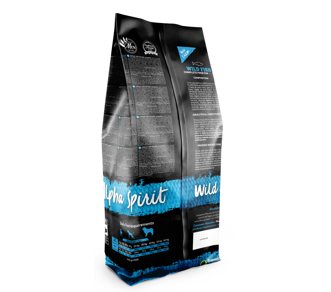 Pienso seco natural para perros Alpha Spirit Wild Fish